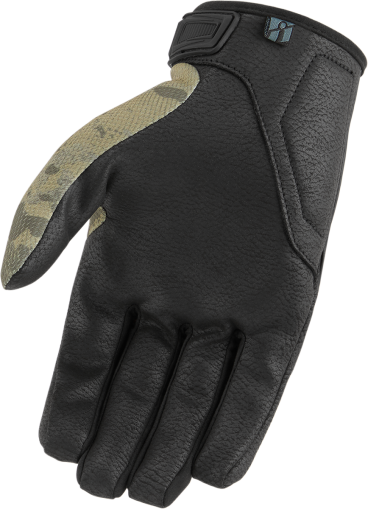 Moto gloves ICON HOOLIGAN CE - TAN CAMO