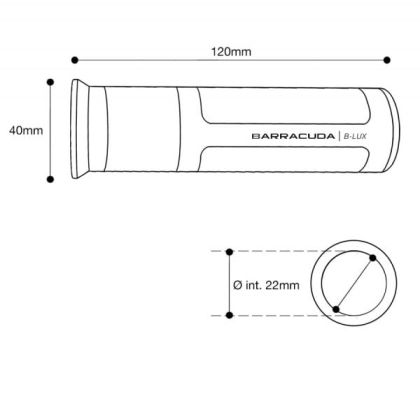 Manere motocicleta BARRACUDA B-LUX RACING GRIPS SILVER