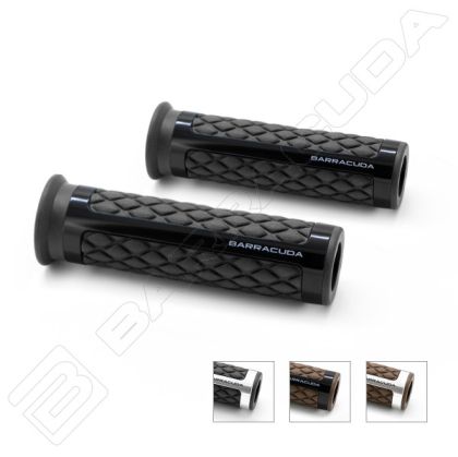 Motorcycle grips BARRACUDA CLASSIC BROWN BLACK GRIPS