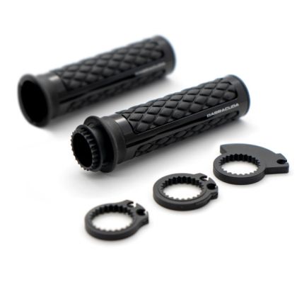 Motorcycle grips BARRACUDA CLASSIC BROWN BLACK GRIPS