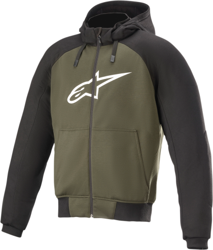 Motorcycle sweatshirt ALPINESTARS Chrome Sport Hoodie GREEN/BLACK