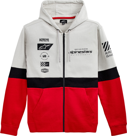 Мото суичър ALPINESTARS Position Zip Hoodie WHITE/RED/BLACK