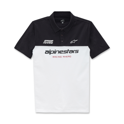 Tricou Motocicletă ALPINESTARS POLO PADDOCK BLK/WHT