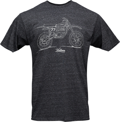 THOR Hallman HL500 Gray, Heather Black Motorcycle T-Shirt