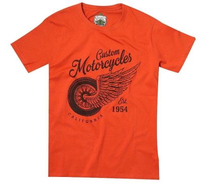 TRILOBITE SCCTM18 VINTAGE ORANGE MOTORCYCLE T-SHIRT