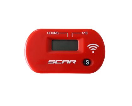 Ρολόι μοτοσικλέτας SCAR HOUR METER με Wireless RED