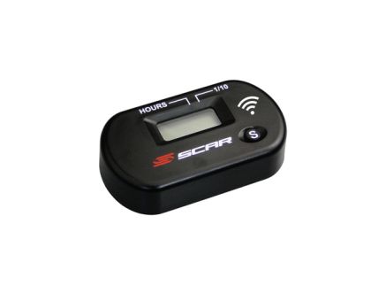 Ρολόι μοτοσικλέτας SCAR HOUR METER με WIRELESS SCAR BLACK