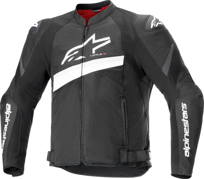 Motorcycle jacket ALPINESTARS T-GP R V4 Airflow BLACK/WHITE