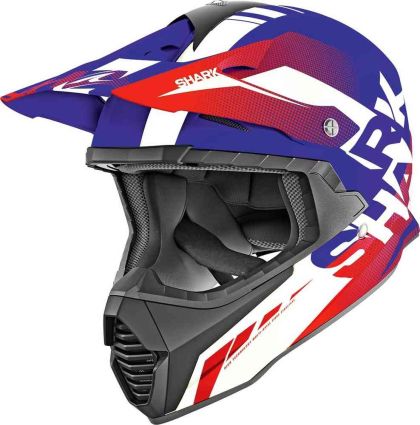 Motocross Shark Varial Anger Albastru/Roșu/Alb