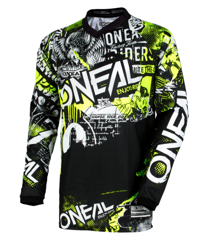 Tricou motocross O'NEAL ELEMENT ATTACK BLACK/HI-VIZ 2020