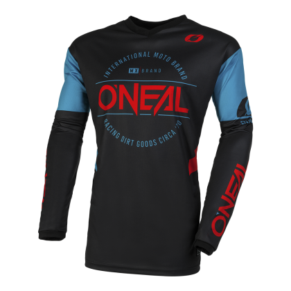 Motocross shirt O'NEAL ELEMENT BRAND V.23 BLACK/BLUE