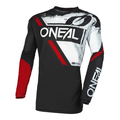 Tricou motocross O'NEAL ELEMENT SHOCKER V.23 NEGRU/ROSU