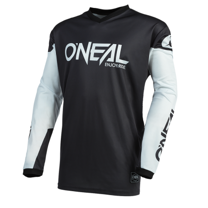 Motocross shirt O'NEAL ELEMENT THREAT BLACK/WHITE