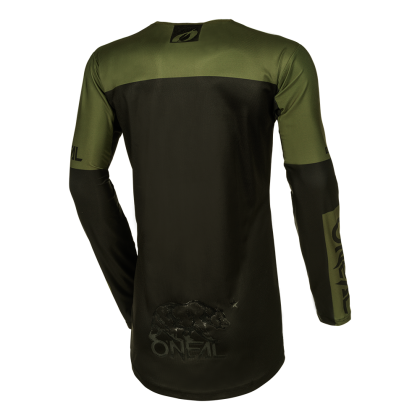 Motocross shirt O'NEAL MAYHEM HEXX BLACK/GREEN V.24