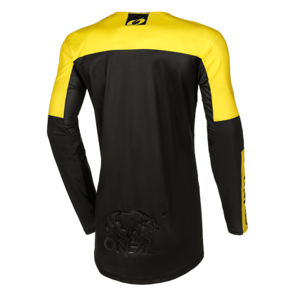 Motocross shirt O'NEAL MAYHEM HEXX BLACK/YELLOW V.24