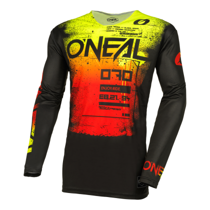 Motocross shirt O'NEAL MAYHEM SCARZ BLACK/RED V.24