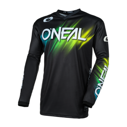 Tricou motocross O`NEAL ELEMENT VOLTAGE NEGRU/VERDE