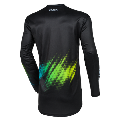 Tricou motocross O`NEAL ELEMENT VOLTAGE NEGRU/VERDE