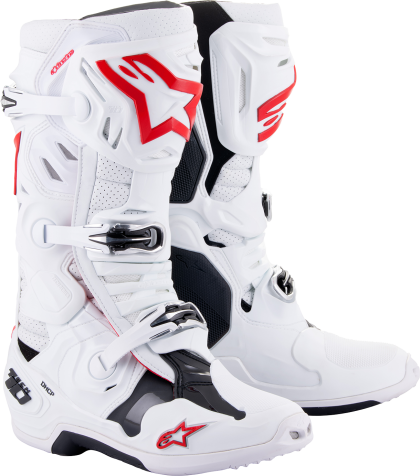 Motocross Boots ALPINESTARS TECH 10 WHITE/RED SUPERVENTED