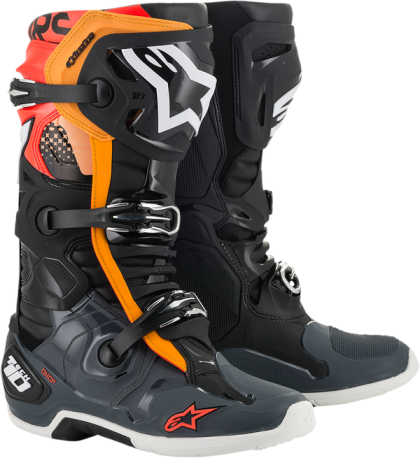 ALPINESTARS TECH 10 Motocross Boots-BLACK/GRAY/ORANGE