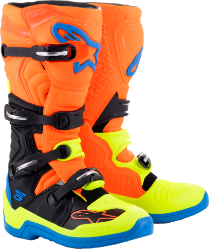 ALPINESTARS TECH 5 OR FL/BL/YL motocross boots