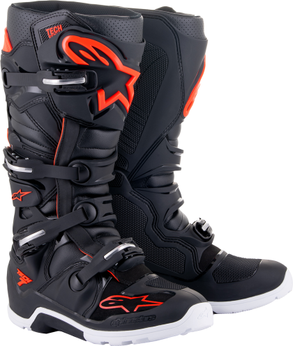 ALPINESTARS TECH 7 Μπότες μοτοκρός Enduro ΜΑΥΡΟ/ΚΟΚΚΙΝΟ