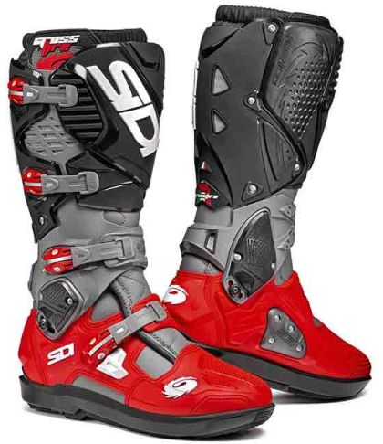 Ghete motocross SIDI CROSSFIRE 3 SRS GRI/ROSU/NEGRU