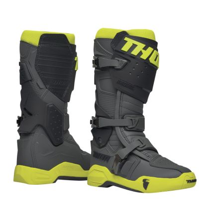 Мотокрос ботуши THOR RADIAL GRAY/FLO YELLOW BOOT