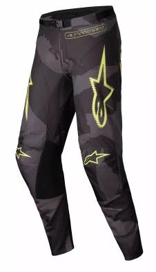 Pantaloni de motocross ALPINESTARS RACER HOLLOW CAMO/GALBEN