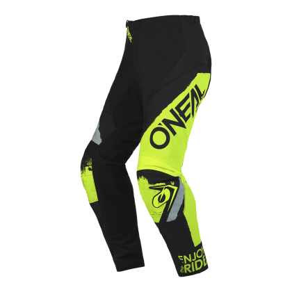 Motocross breeches O'NEAL ELEMENT SHOCKER V.23 BLACK/NEON YELLOW