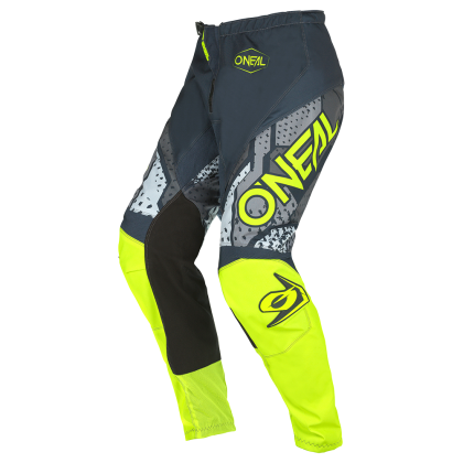 Motocross breeches O'NEAL ELEMENT CAMO V.22 GRAY/NEON YELLOW