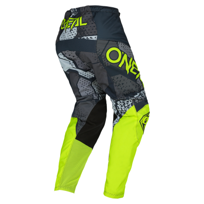 Motocross breeches O'NEAL ELEMENT CAMO V.22 GRAY/NEON YELLOW