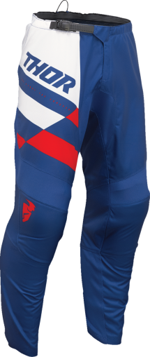 Pantaloni de motocross THOR SECTOR CHECKER ALBASTRU/ROSU