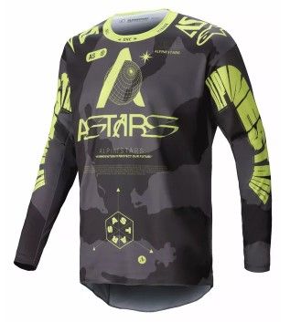 Motocross Jersey Alpinestars RACER HOLLOW CAMO/YELLOW