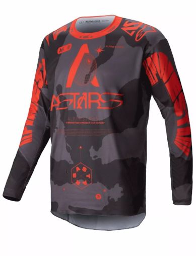 Motocross Jersey Alpinestars RACER HOLLOW GY/CAMO/OR