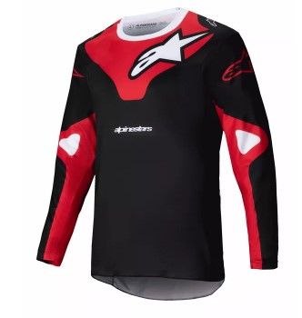 Motocross Jersey Alpinestars RACER VEIL ΜΑΥΡΟ/ΚΟΚΚΙΝΟ