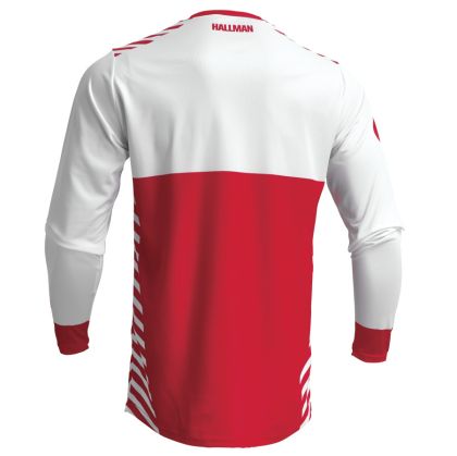 Motocross Jersey THOR HALLMAN DIFFER SLICE WHITE/RED