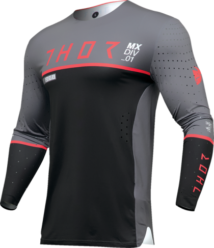 Tricou motocross THOR PRIME ACE BLACK/CHARCOAL