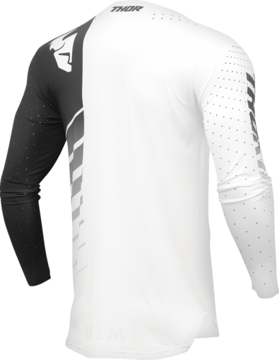 Motocross Jersey THOR PRIME ANALOG BLACK/WHITE