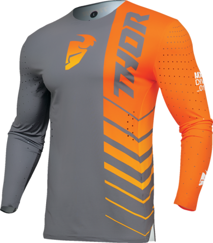 Motocross Jersey THOR PRIME ANALOG ΓΚΡΙ/ΠΟΡΤΟΚΑΛΙ