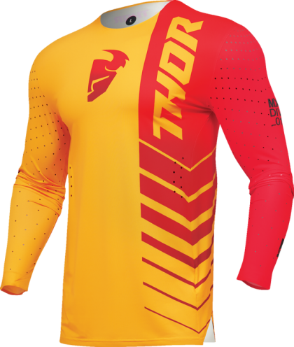 Motocross Jersey THOR PRIME ANALOG ΚΙΤΡΙΝΟ/ΚΟΚΚΙΝΟ