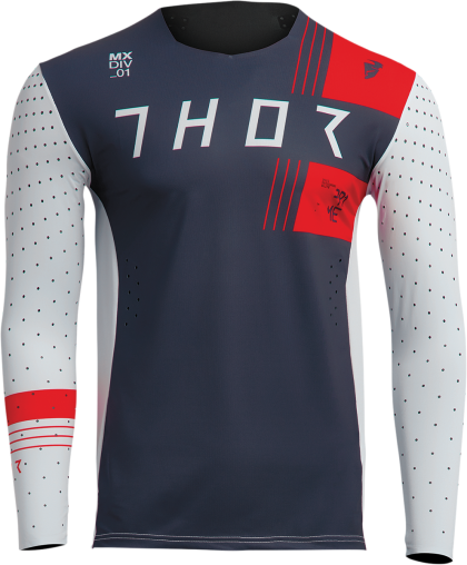 Motocross Jersey THOR PRIME STRIKE RED/MIDNIGHT