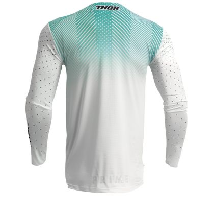 Motocross Jersey THOR PRIME TECH WHITE/TEAL