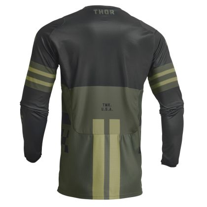 Motocross Jersey THOR PULSE COMBAT ARMY/BLACK