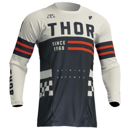 Motocross Jersey THOR PULSE COMBAT MIDNIGHT/VINTAGE WHITE