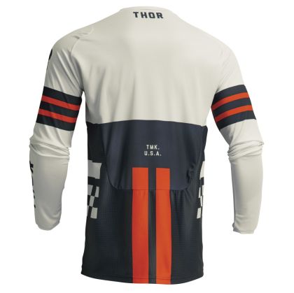 Motocross Jersey THOR PULSE COMBAT MIDNIGHT/VINTAGE WHITE