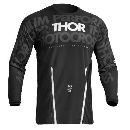 Tricou Motocross THOR PULSE MONO NEGRU/ALB