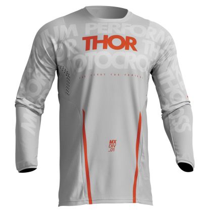 Мотокрос джърси THOR PULSE MONO LIGHT GRAY/ORANGE