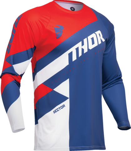 Motocross Jersey THOR SECTOR CHECKER BLUE/RED