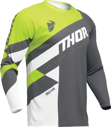 Tricou Motocross THOR SECTOR CHECKER GRI/ACID